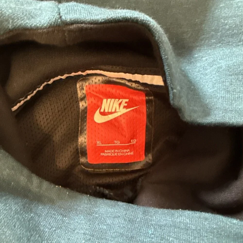 Nike Tech Fleece Hoodie Unisex‎ Size XL Teal Cowl EUC